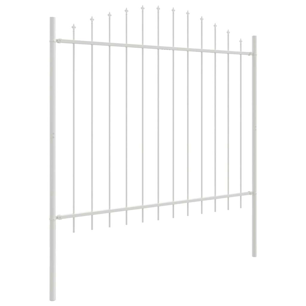 Gartenzaun WOERDEN 170 x 165 cm Pulverbeschichteter Stahl Weiß
