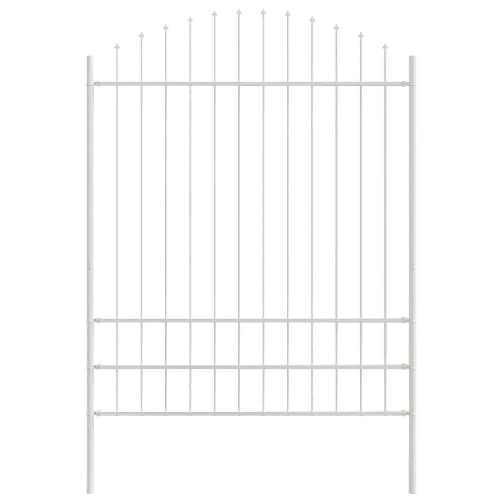 Gartenzaun WOERDEN 170 x 225 cm Pulverbeschichteter Stahl Weiß
