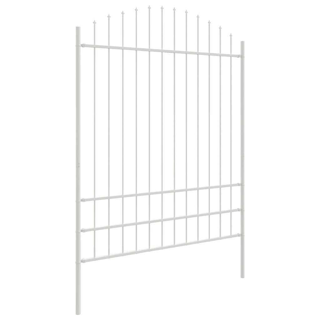 Gartenzaun WOERDEN 170 x 225 cm Pulverbeschichteter Stahl Weiß