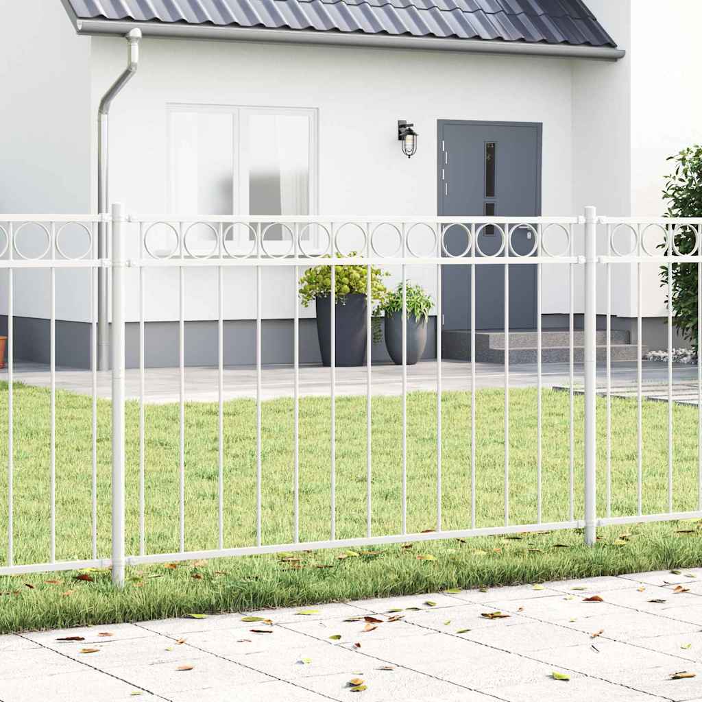 Zaunelement ASSEN 170 x 150 cm Stahl Weiß