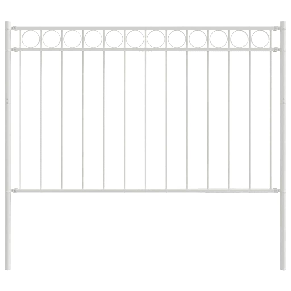 Zaunelement ASSEN 170 x 150 cm Stahl Weiß