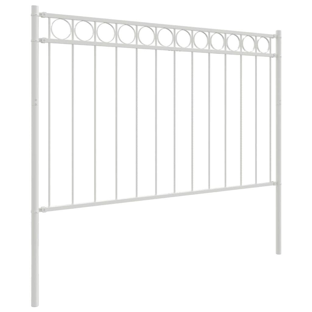 Zaunelement ASSEN 170 x 150 cm Stahl Weiß