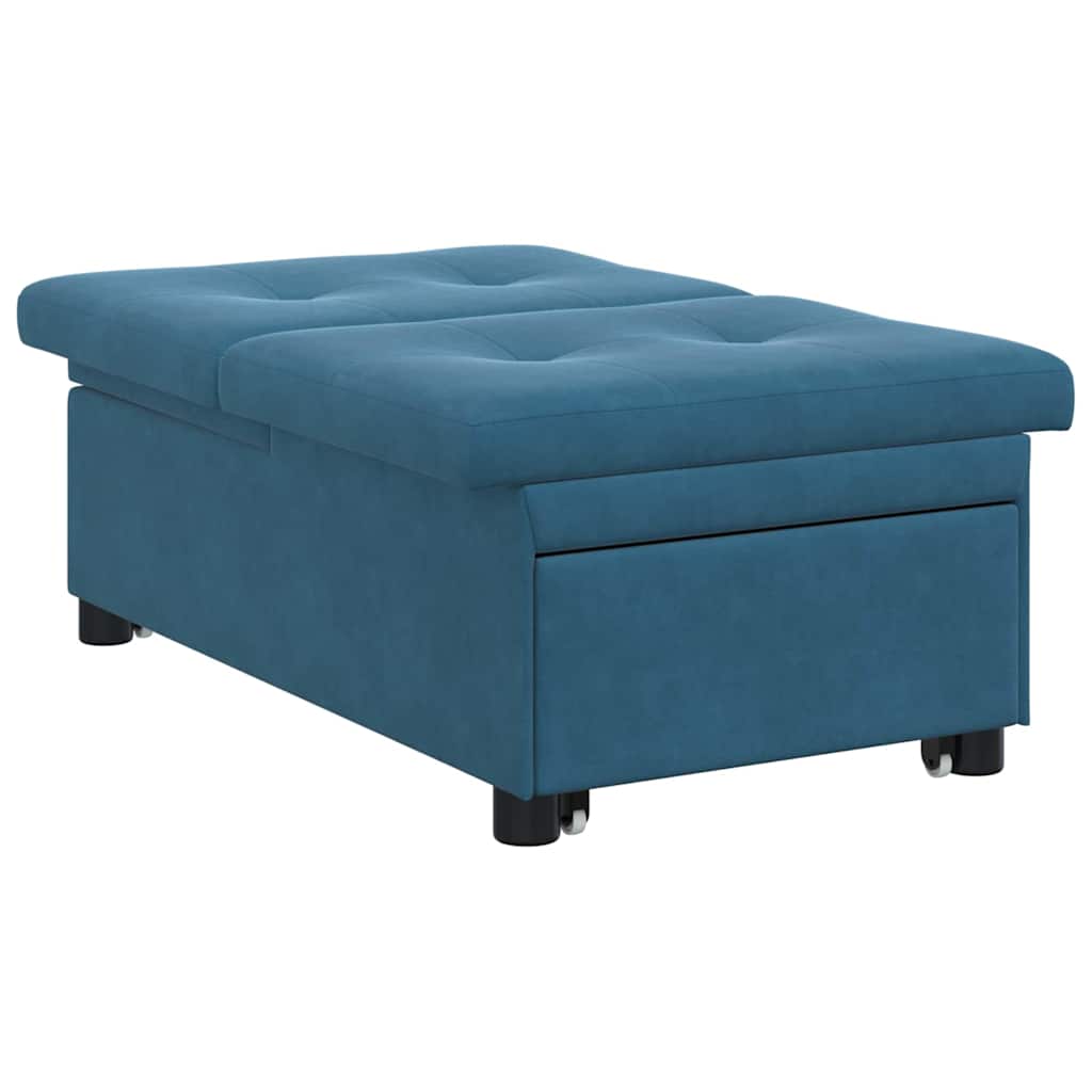 Schlafsofa Blau 194 x 67 x 82 cm Samt