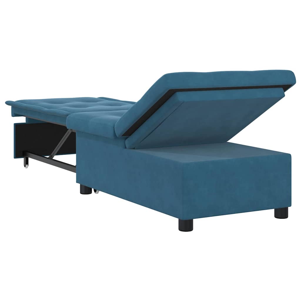 Schlafsofa Blau 194 x 67 x 82 cm Samt