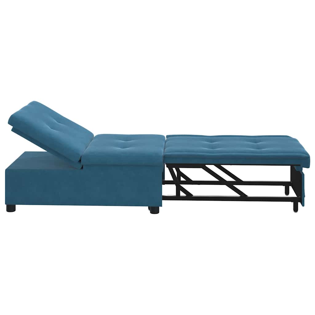 Schlafsofa Blau 194 x 67 x 82 cm Samt