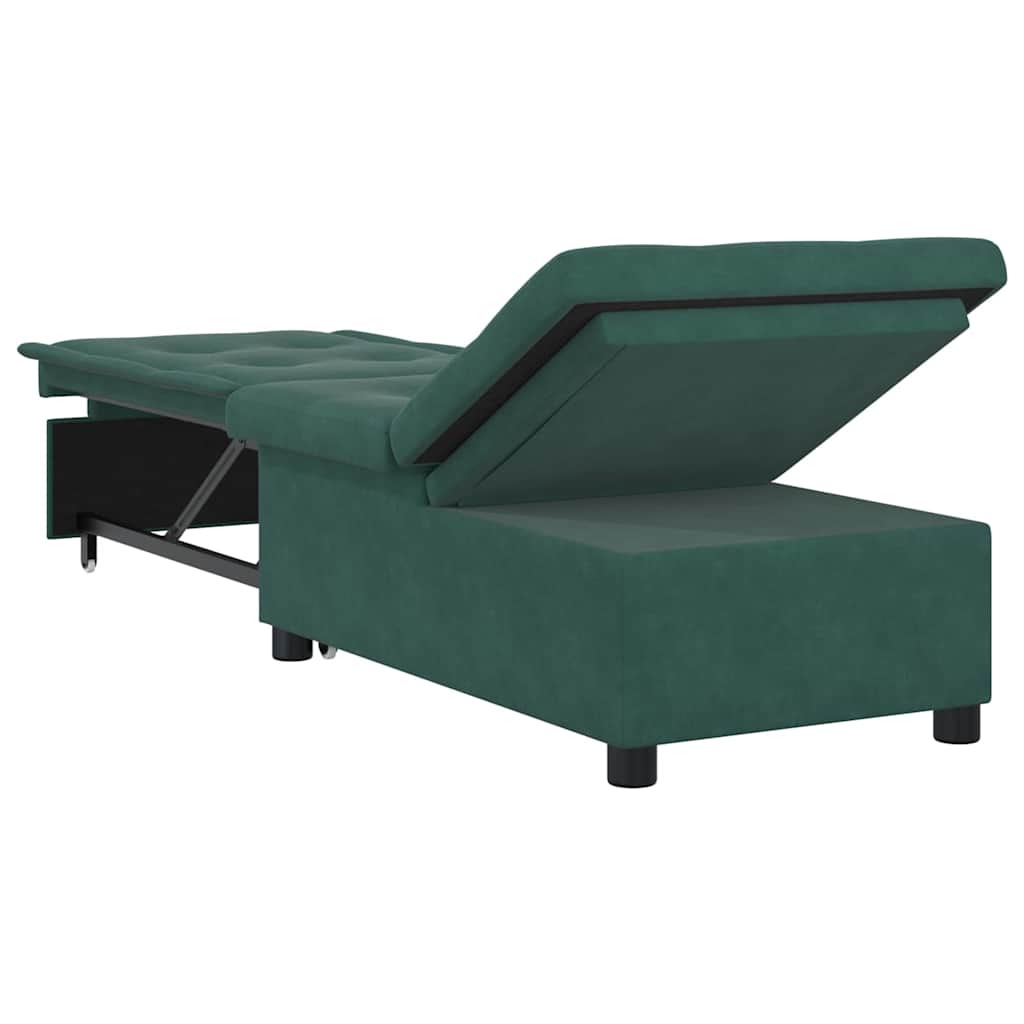 Schlafsofa Dunkelgrün 194 x 67 x 82 cm Samt
