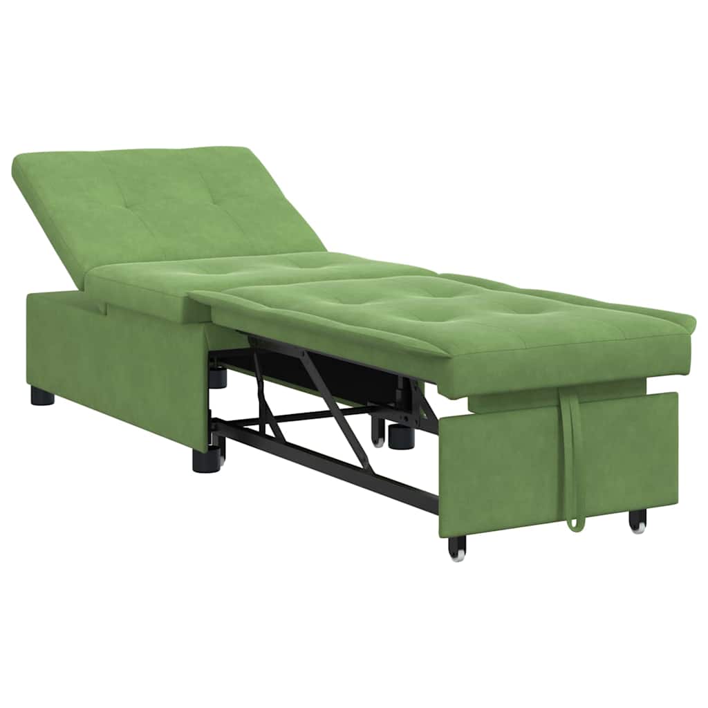 Schlafsofa Hellgrün 194 x 67 x 82 cm Samt