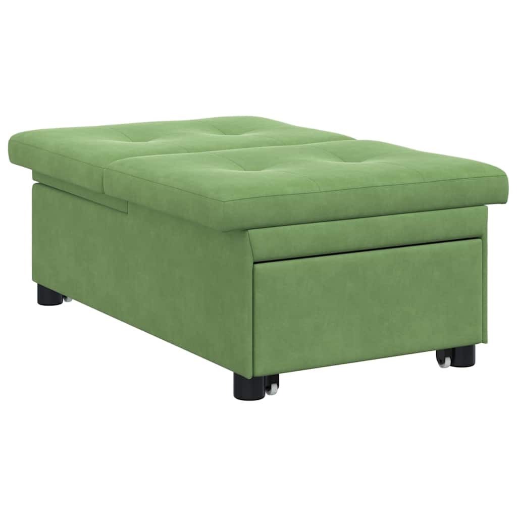 Schlafsofa Hellgrün 194 x 67 x 82 cm Samt