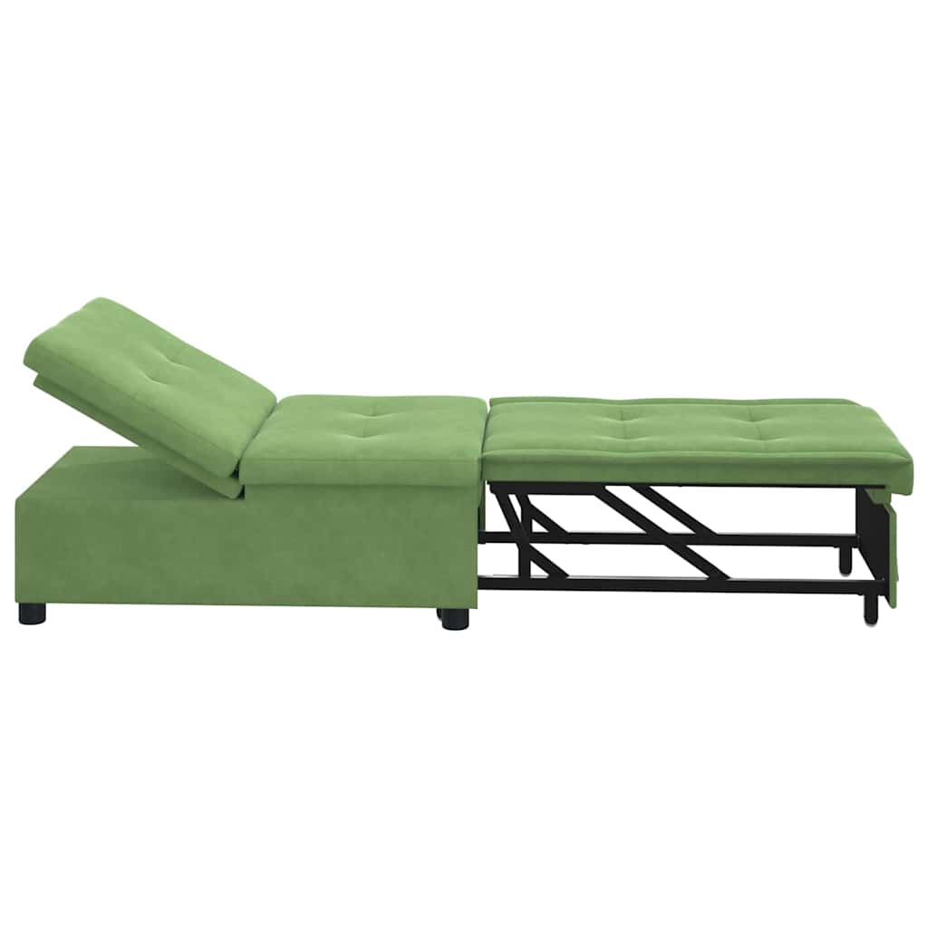 Schlafsofa Hellgrün 194 x 67 x 82 cm Samt