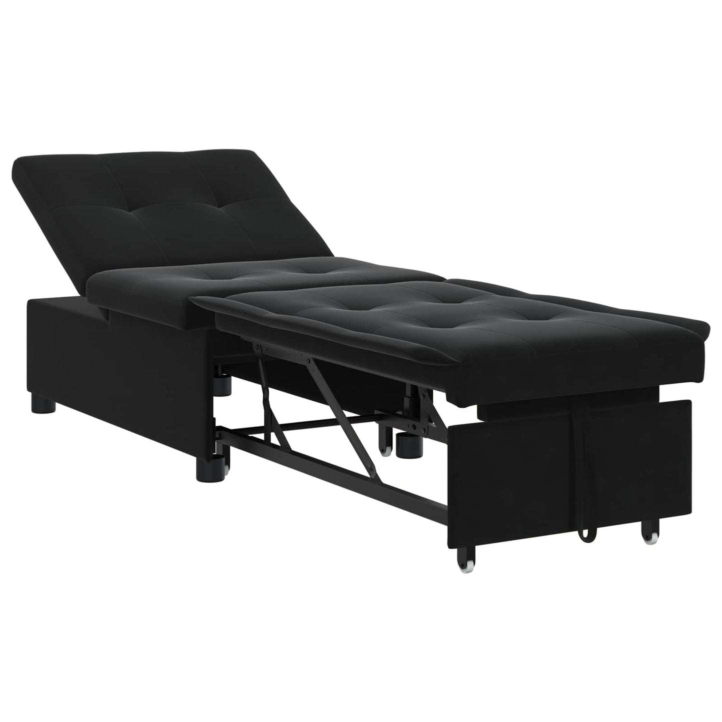 Schlafsofa Schwarz 194 x 67 x 82 cm Samt