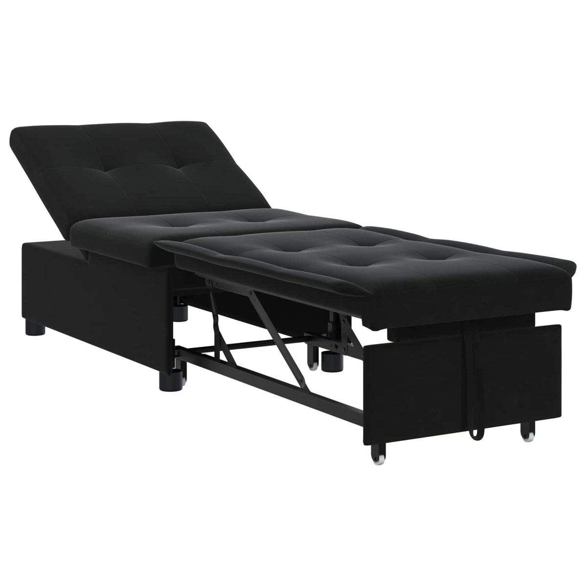 Schlafsofa Schwarz 194 x 67 x 82 cm Samt