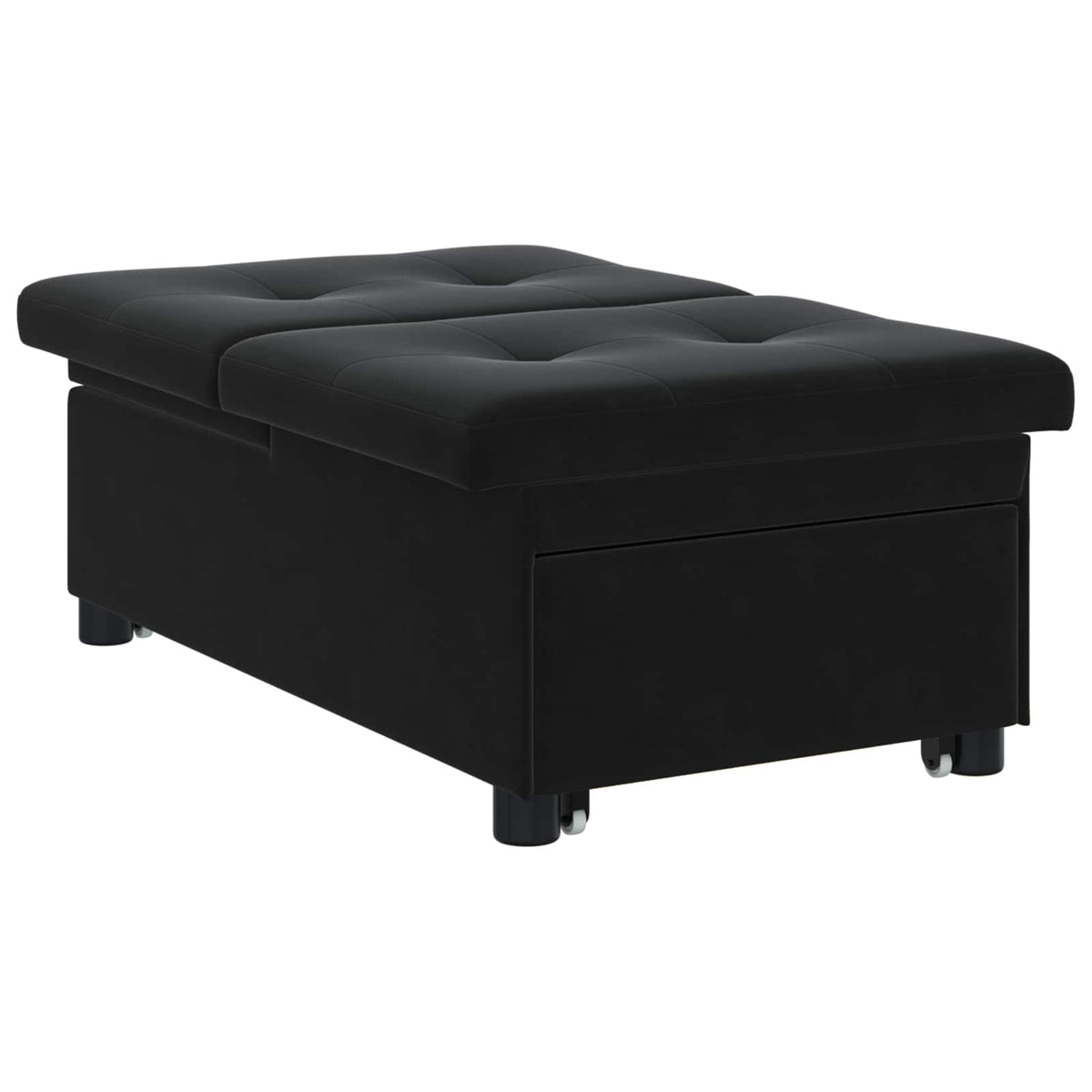 Schlafsofa Schwarz 194 x 67 x 82 cm Samt