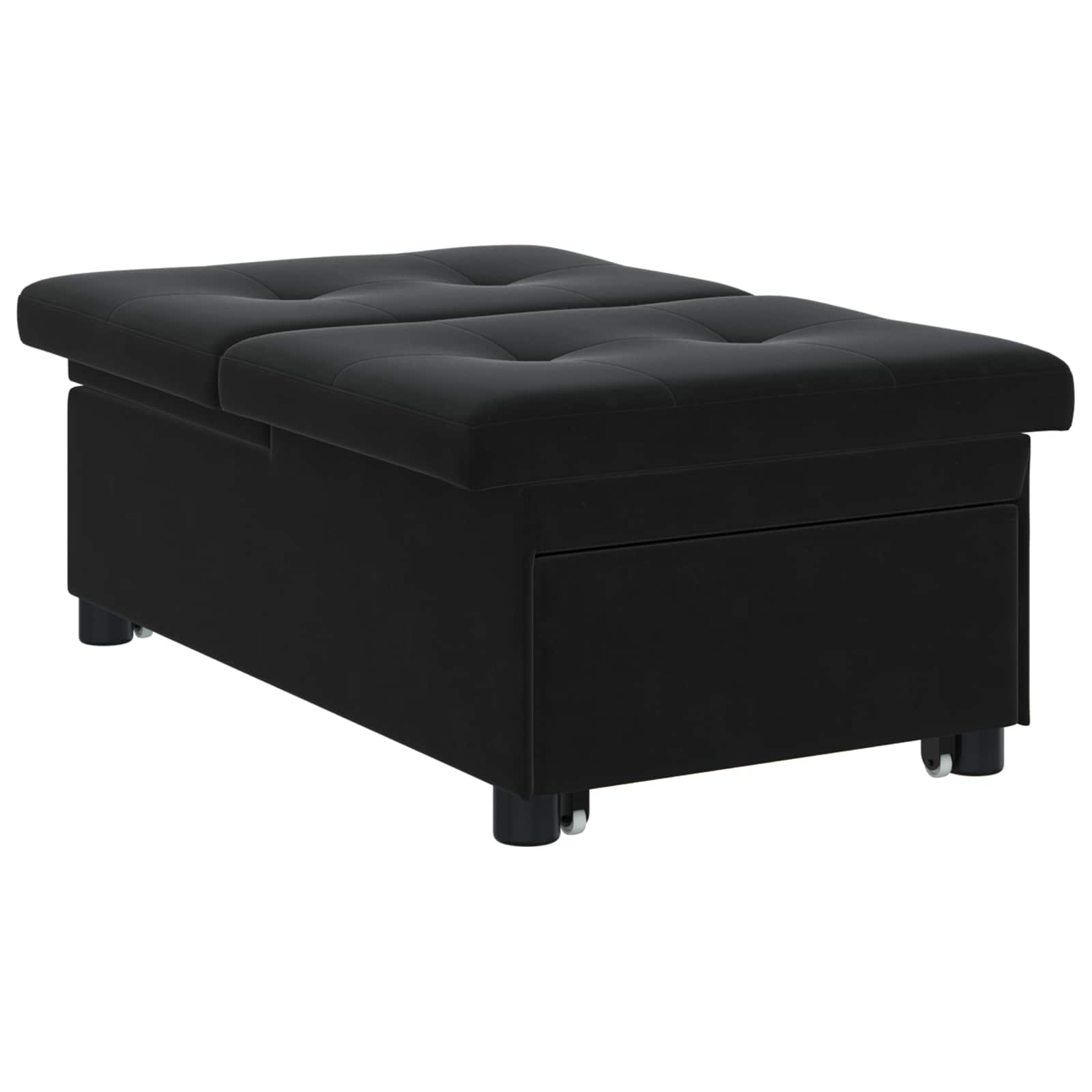 Schlafsofa Schwarz 194 x 67 x 82 cm Samt
