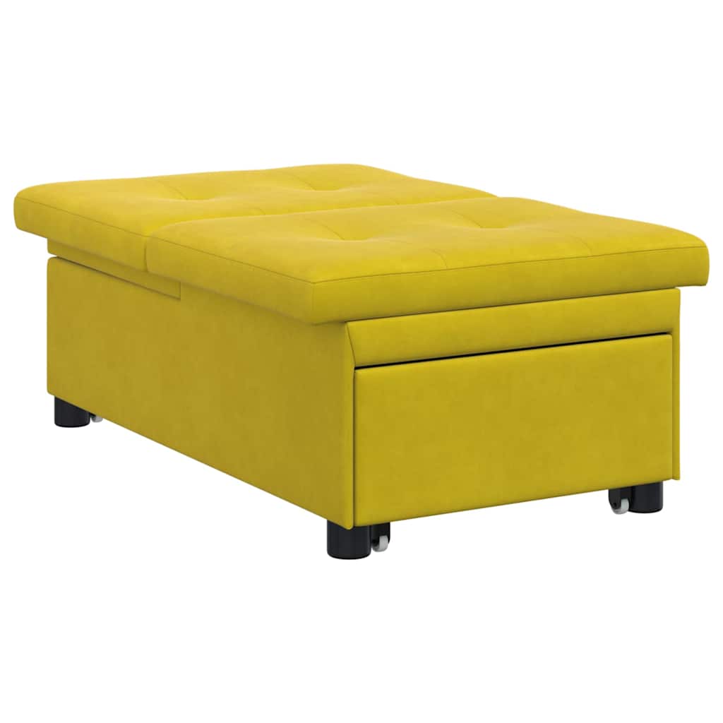 Schlafsofa Gelb 194 x 67 x 82 cm Samt