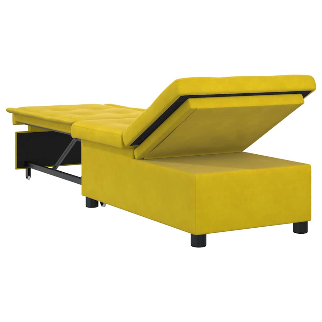 Schlafsofa Gelb 194 x 67 x 82 cm Samt