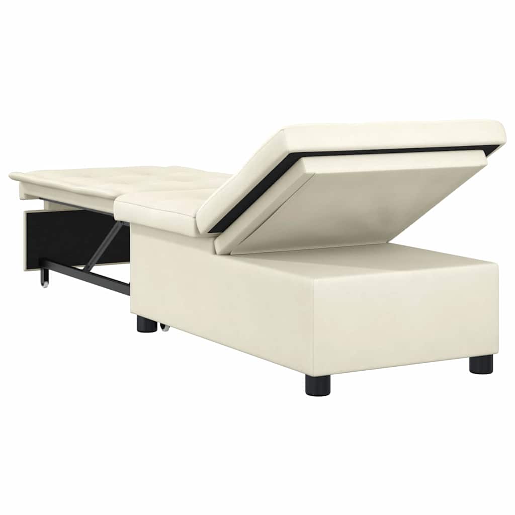Schlafsofa Creme 194 x 67 x 82 cm Samt