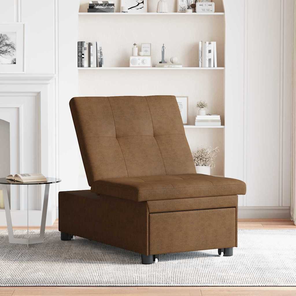 Schlafsofa Braun 194 x 67 x 82 cm Huahua Stoff