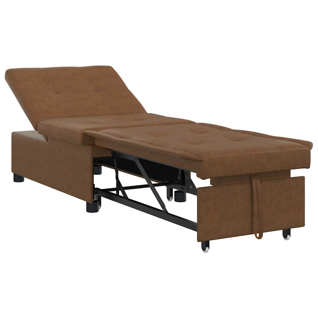 Schlafsofa Braun 194 x 67 x 82 cm Huahua Stoff