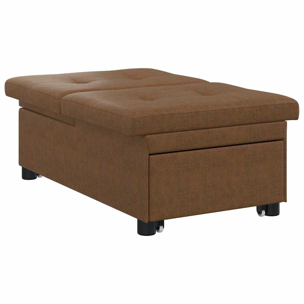 Schlafsofa Braun 194 x 67 x 82 cm Huahua Stoff