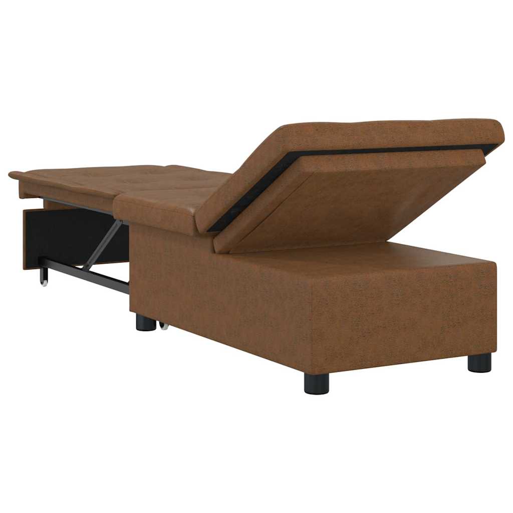 Schlafsofa Braun 194 x 67 x 82 cm Huahua Stoff