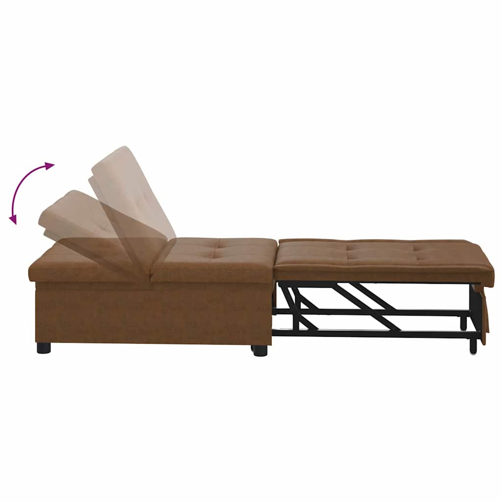 Schlafsofa Braun 194 x 67 x 82 cm Huahua Stoff
