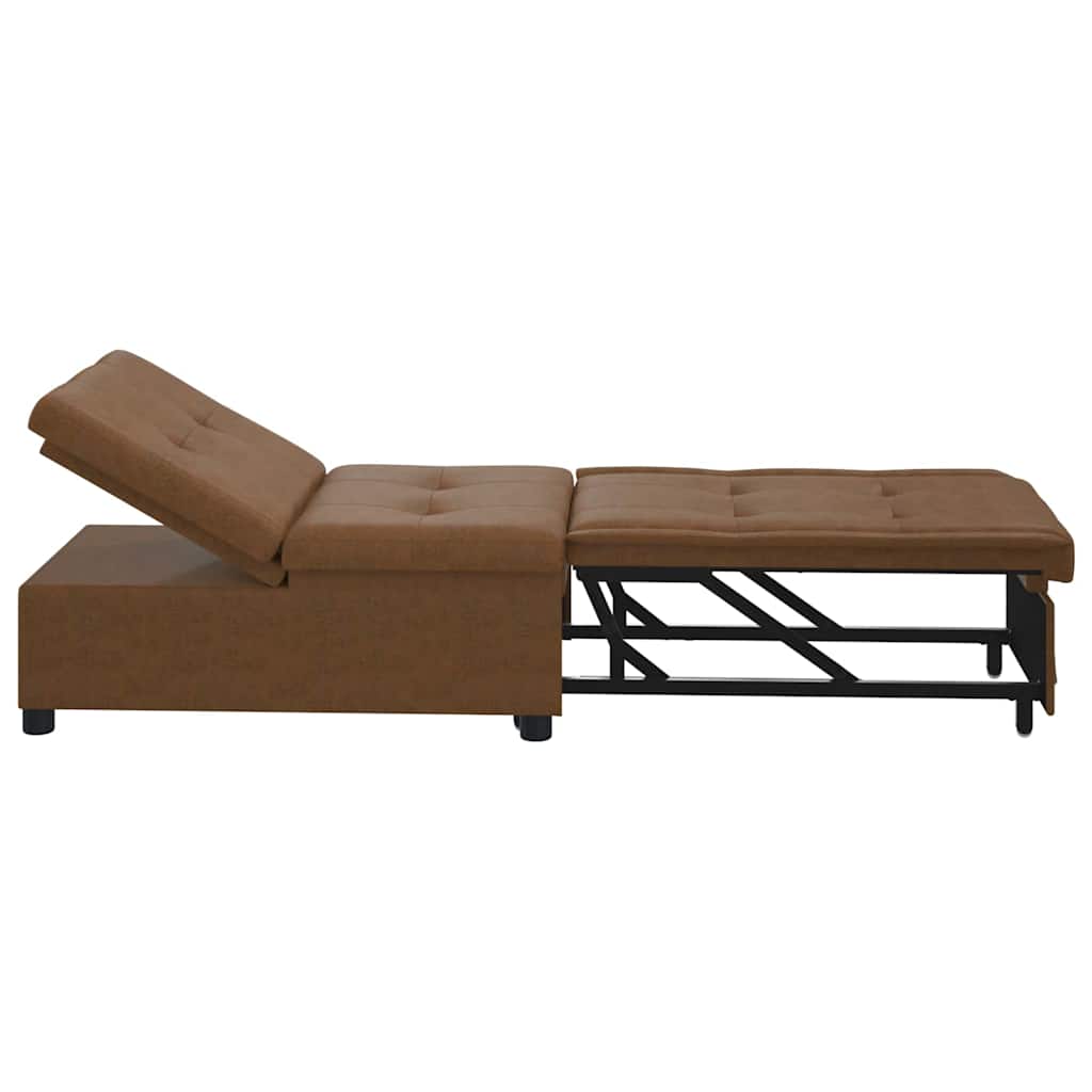 Schlafsofa Braun 194 x 67 x 82 cm Huahua Stoff