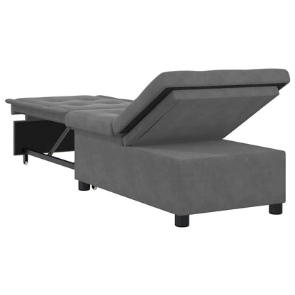 Pull Out Sofa Bed Dunkelgrau 194 x 67 x 82 cm Mikrofaser