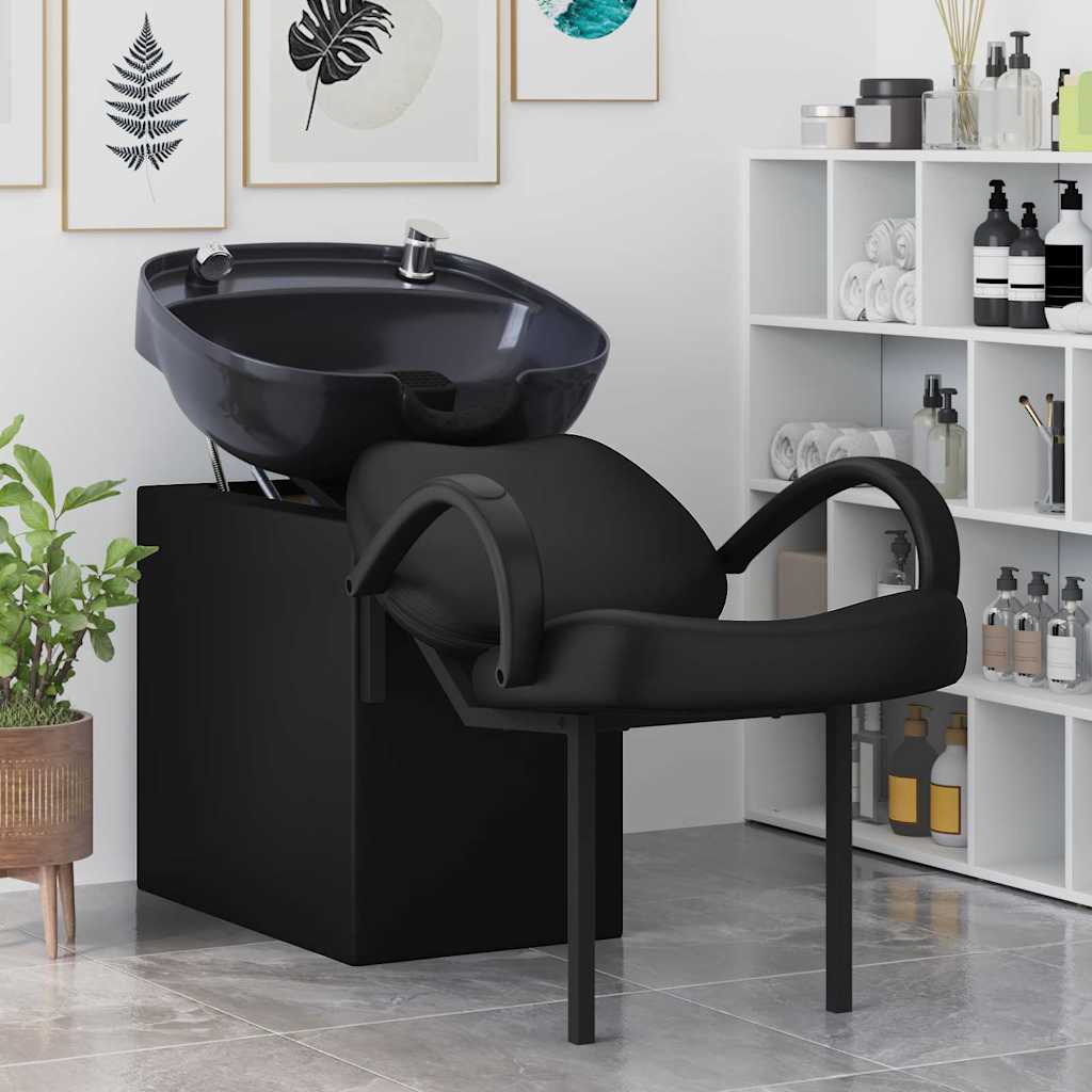 Shampoo Stuhl Schwarz 136 x 60 x 92 cm Kunststoff
