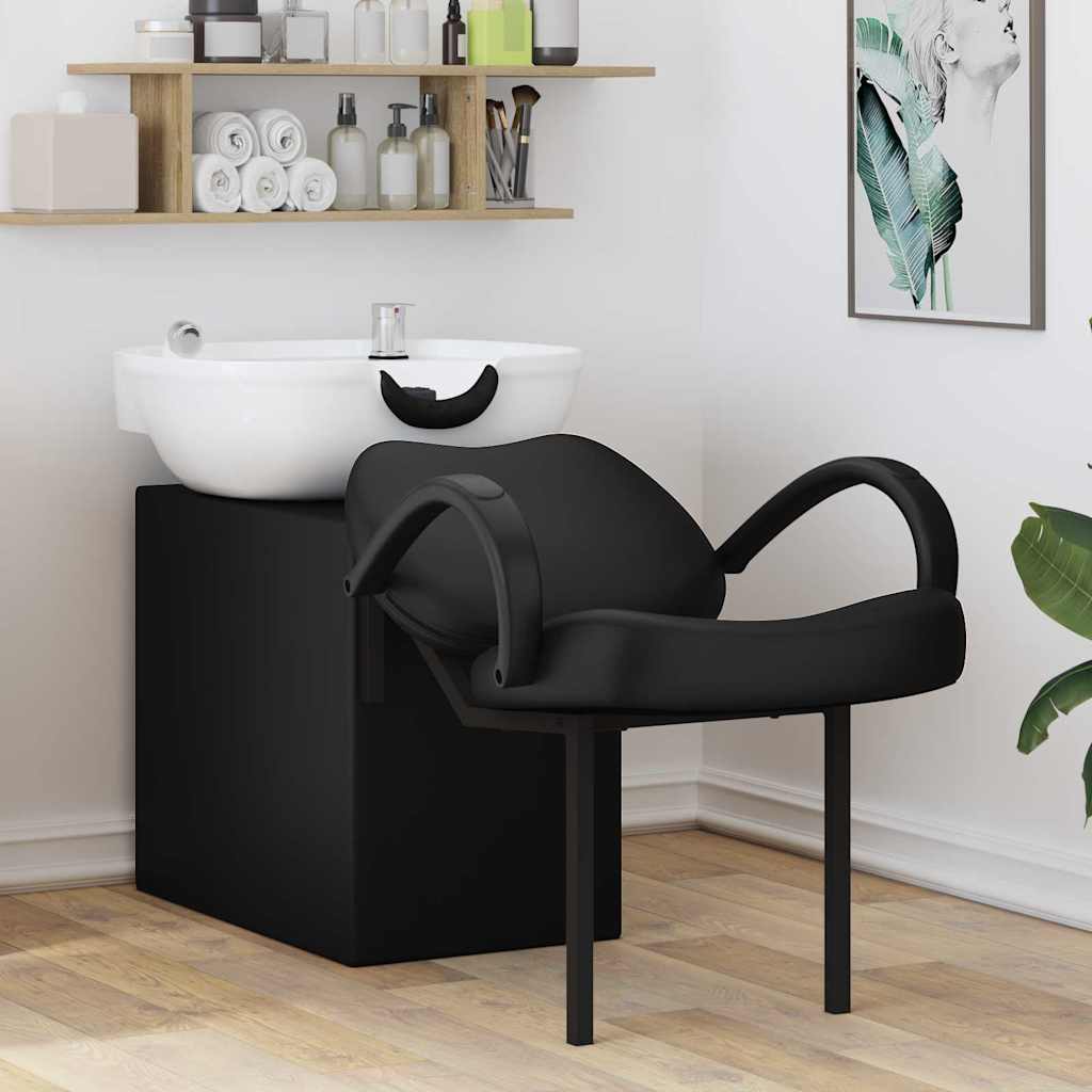 Shampoo Stuhl Schwarz und Weiß 136 x 60 x 92 cm PVC