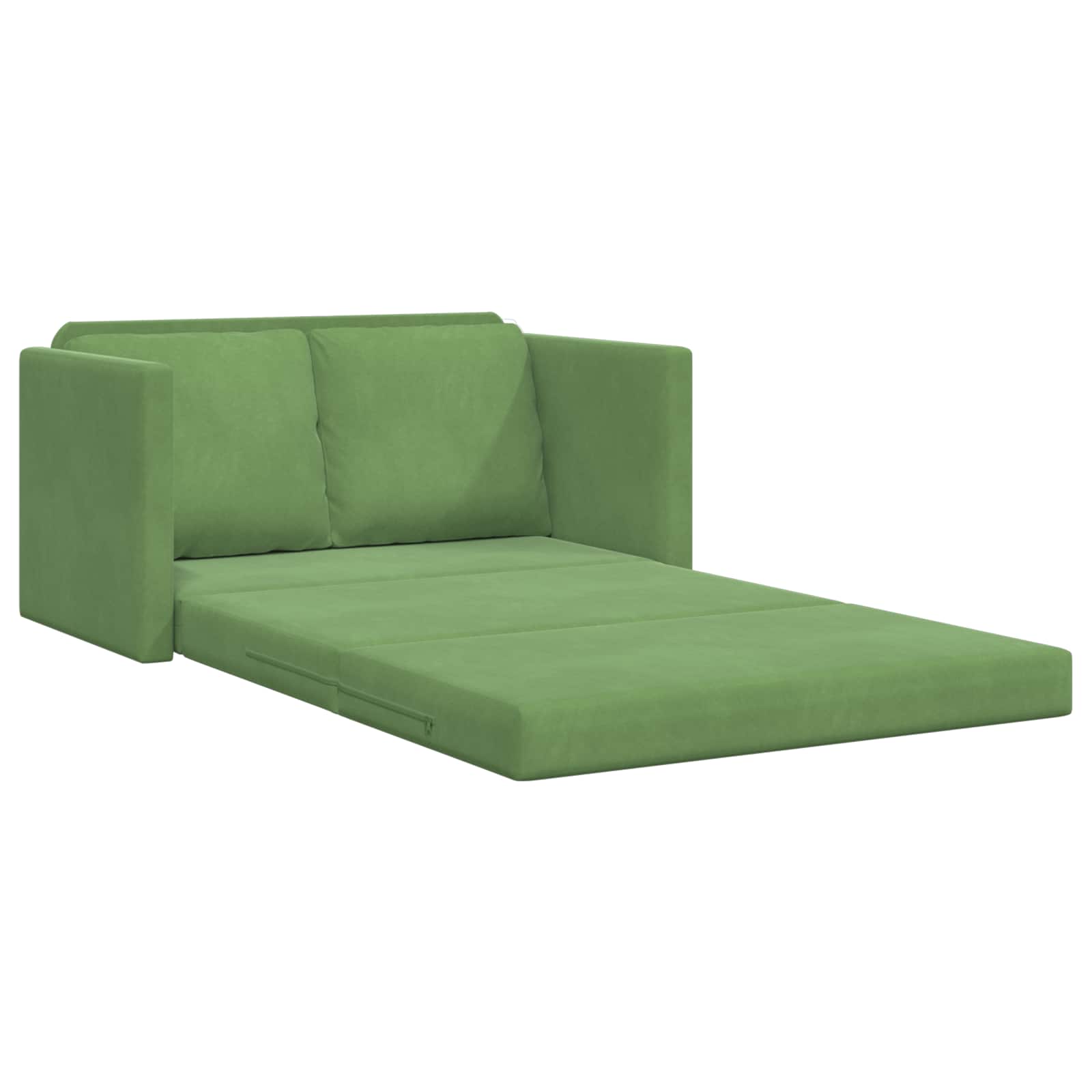 Schlafsofa Hellgrün 204 x 122 x 60 cm Samt