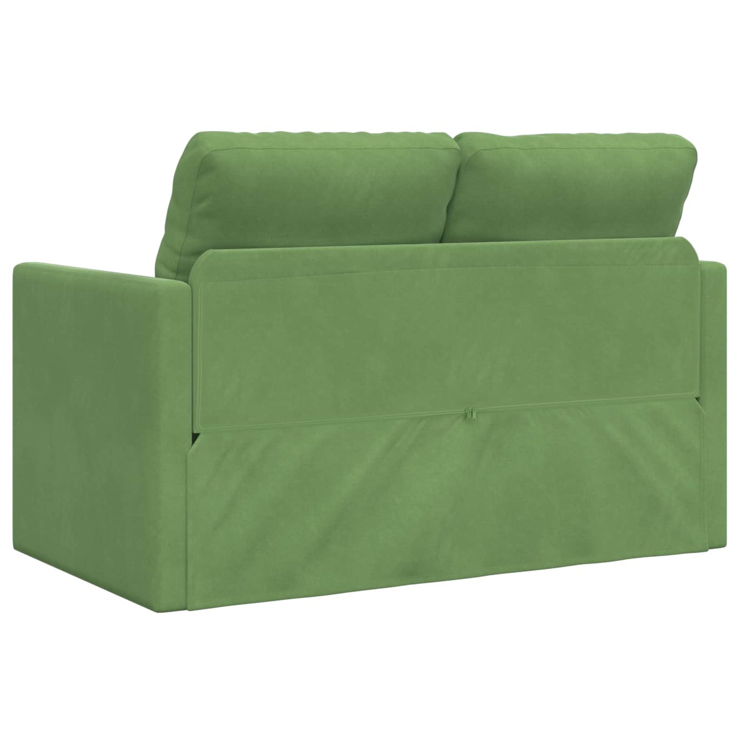 Schlafsofa Hellgrün 204 x 122 x 60 cm Samt