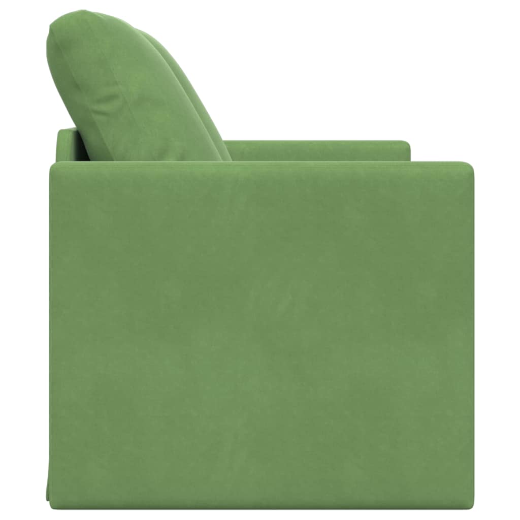 Schlafsofa Hellgrün 204 x 122 x 60 cm Samt