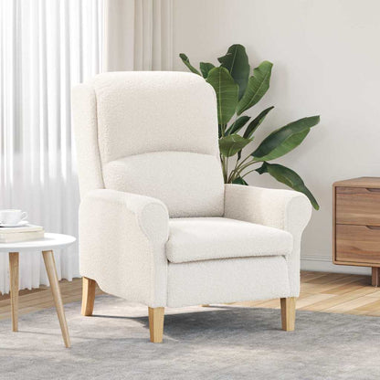 Sessel Creme Weiches Sherpa-Gewebe
