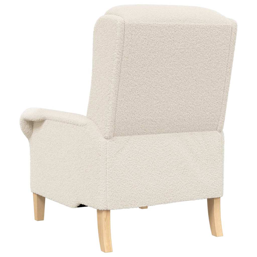 Sessel Creme Weiches Sherpa-Gewebe