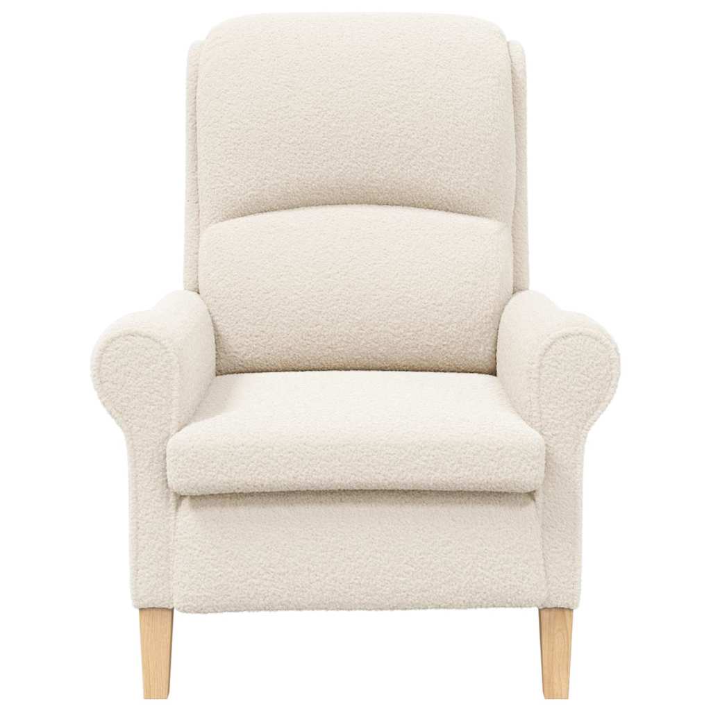Sessel Creme Weiches Sherpa-Gewebe