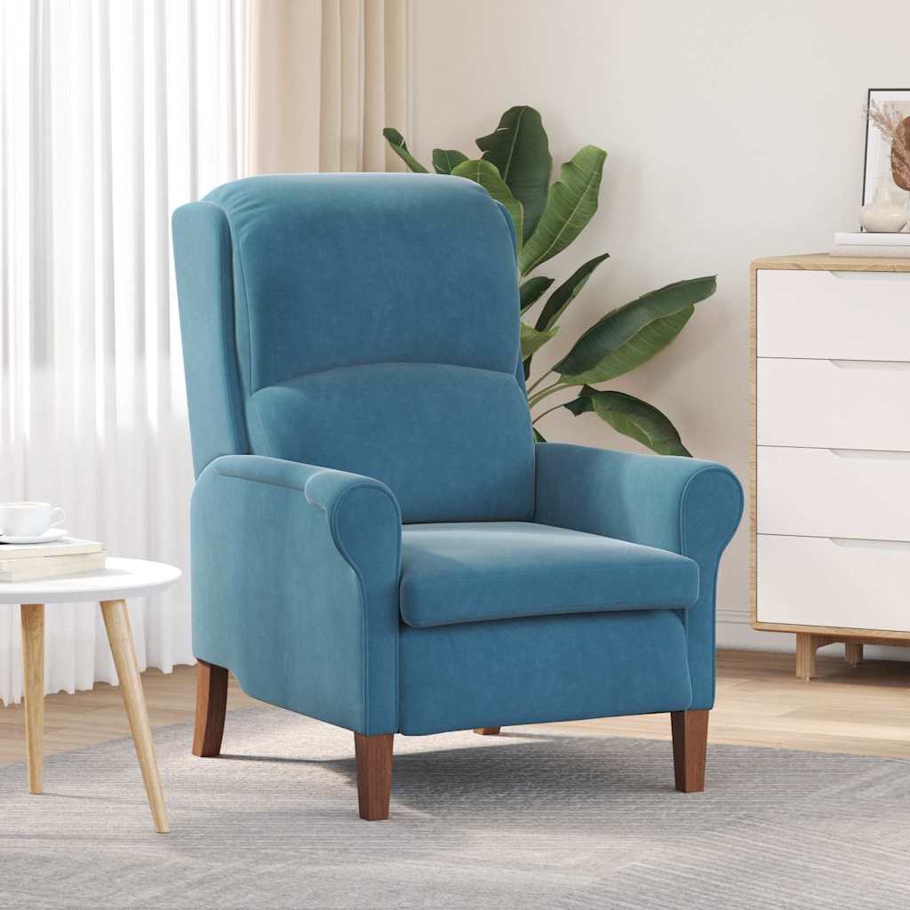 Sessel Blau Samt