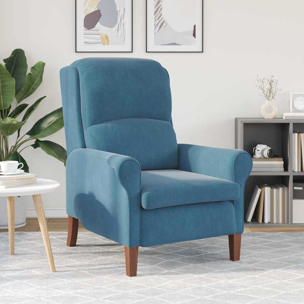 Sessel Blau Samt
