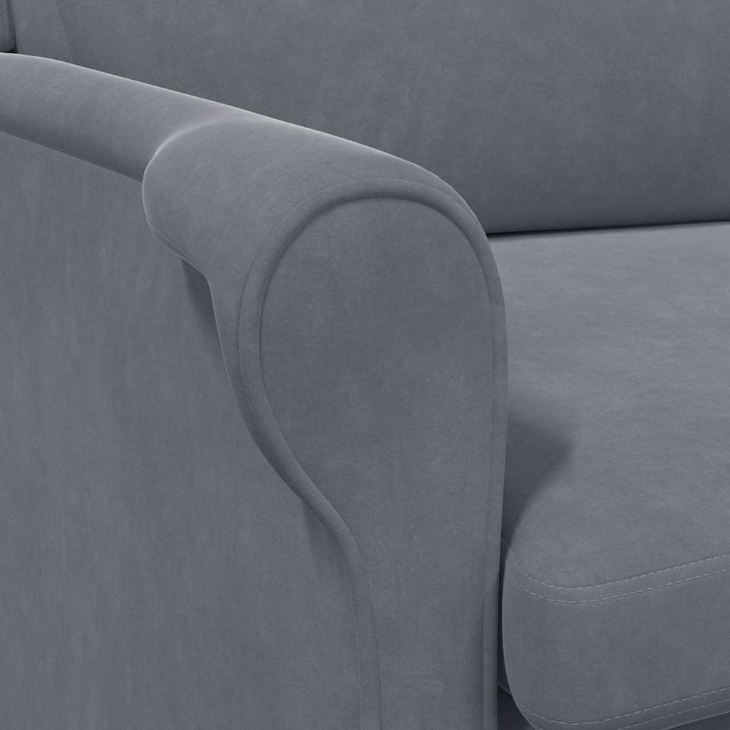 Sessel Dunkelgrau 76 x 94 x 102 cm Samt