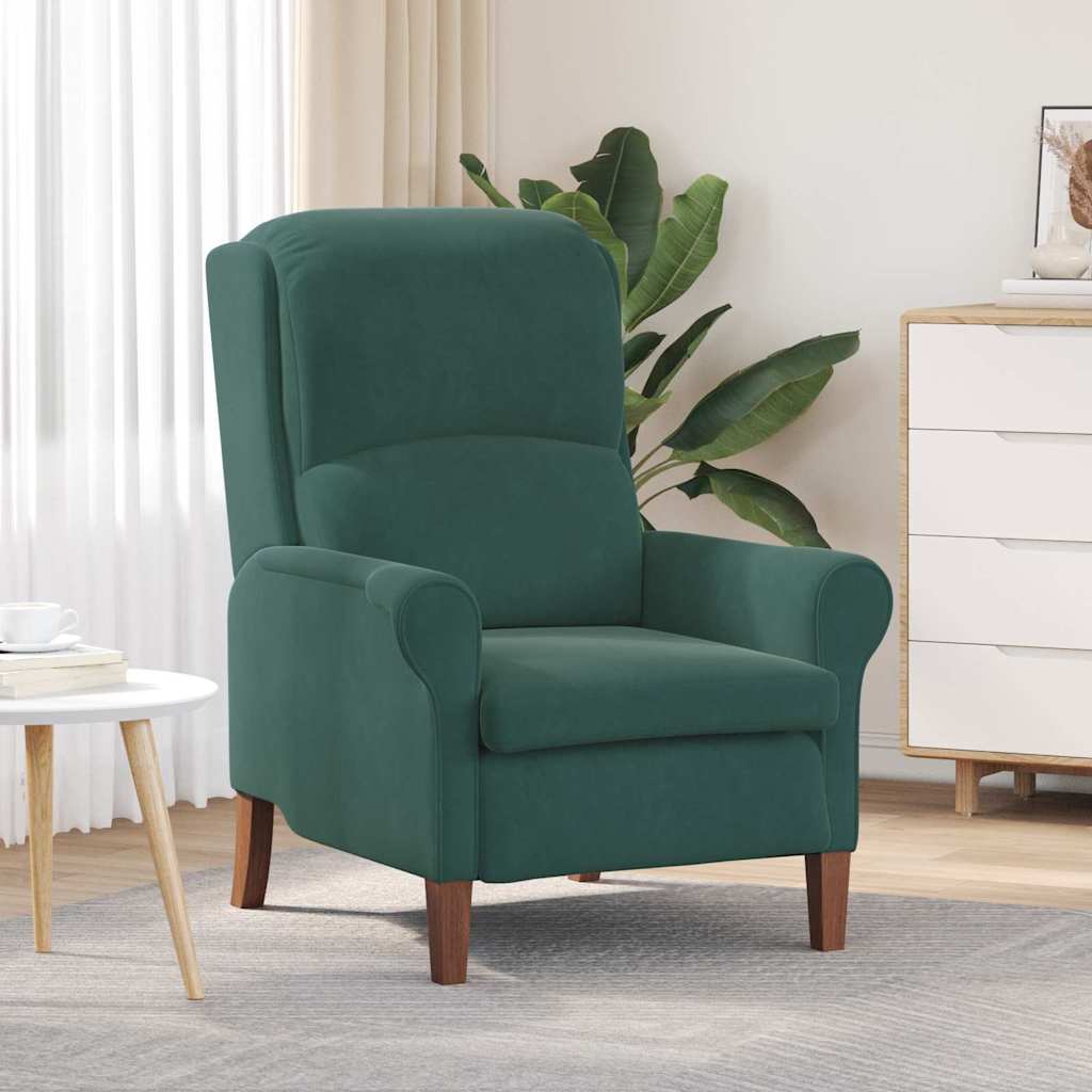 Sessel Dunkelgrün Samt