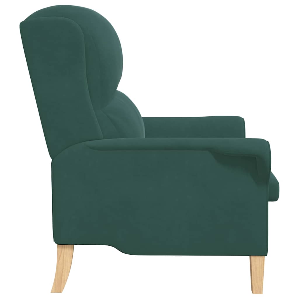 Sessel Dunkelgrün 76 x 94 x 102 cm Samt