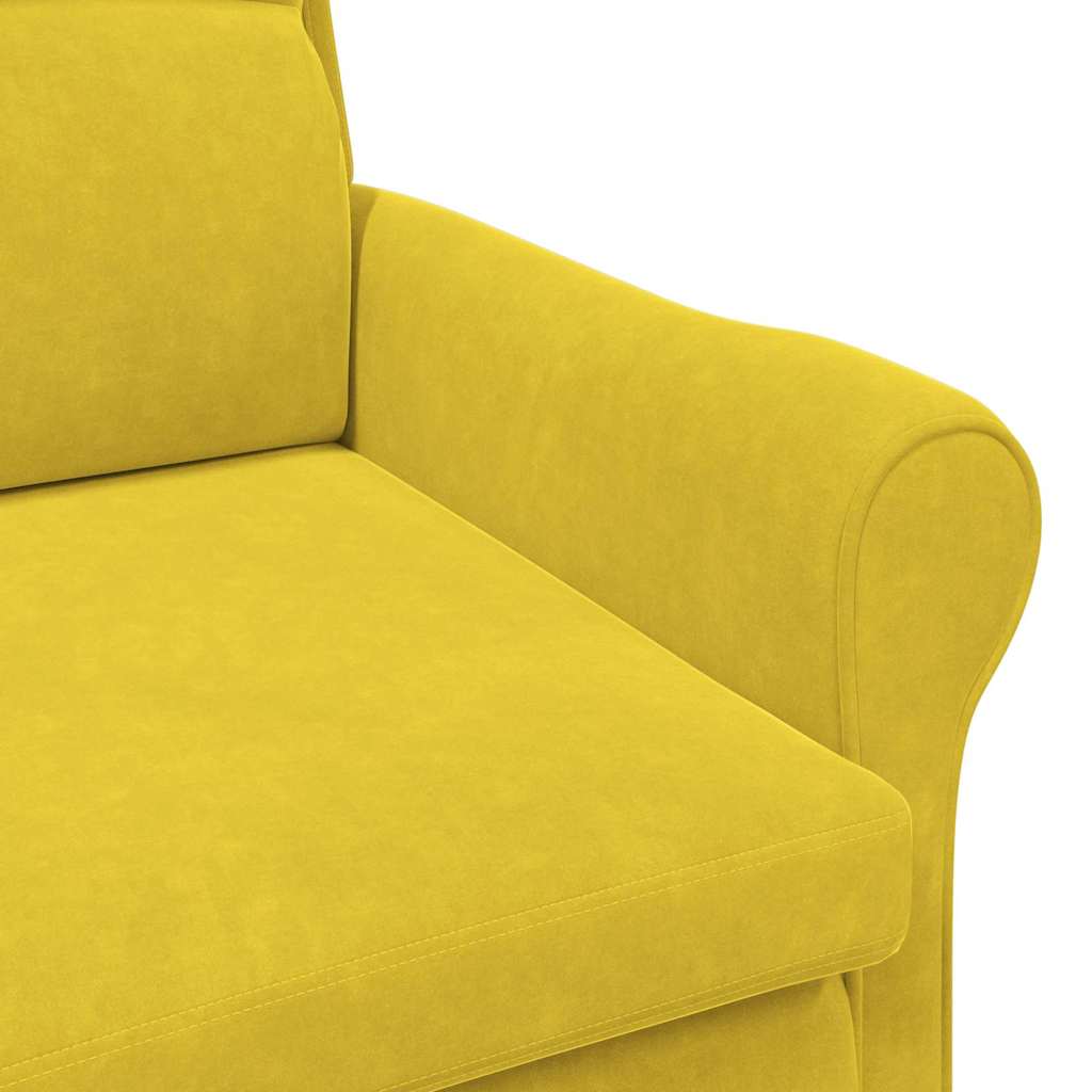 Sessel Gelb 76 x 94 x 102 cm Samt