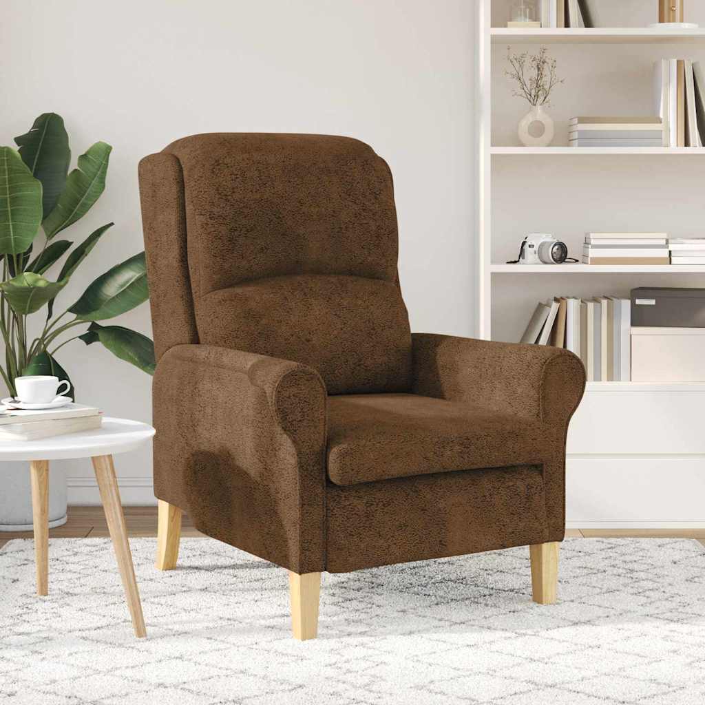 Sessel Braun 76 x 94 x 102 cm Kunstleder