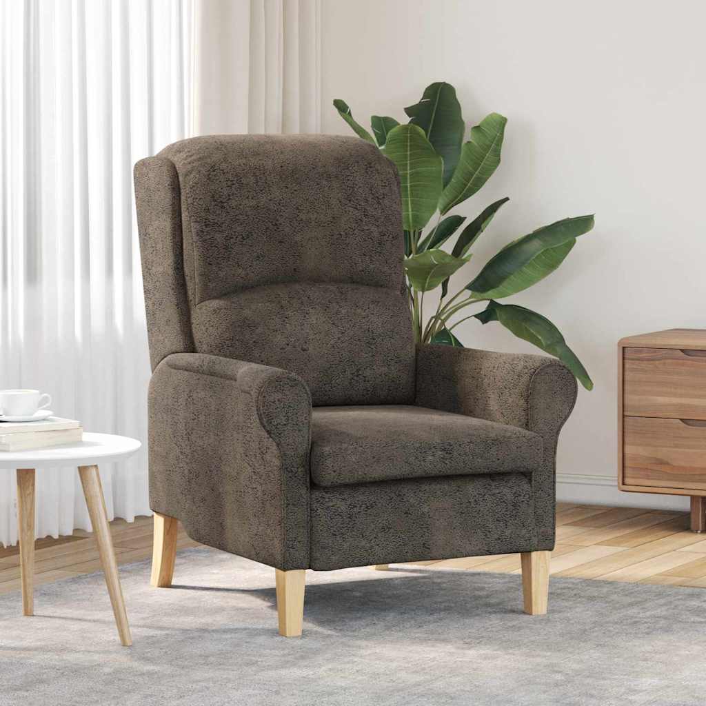 Sessel Dunkelgrau 76 x 94 x 102 cm Kunstleder