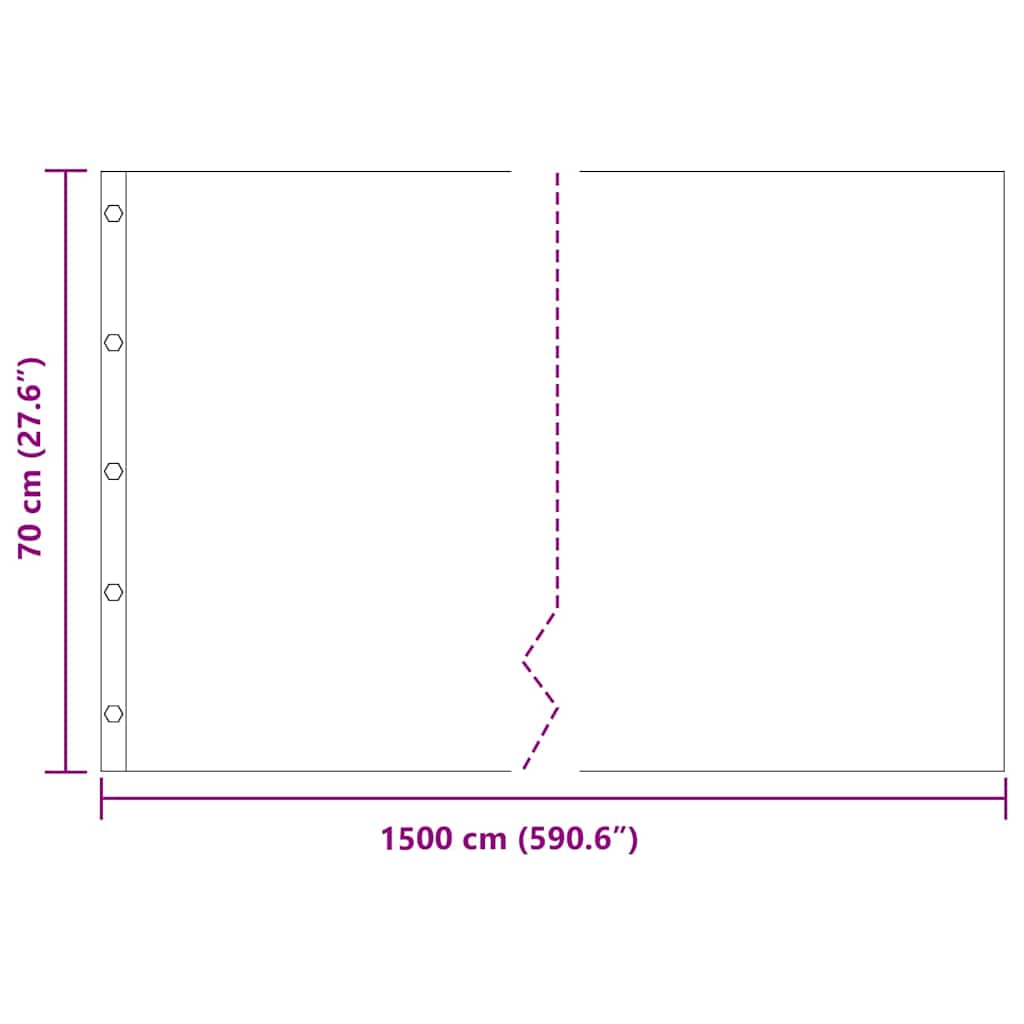 Wurzelsperre Schwarz 0,7 x 15 m Polyethylen