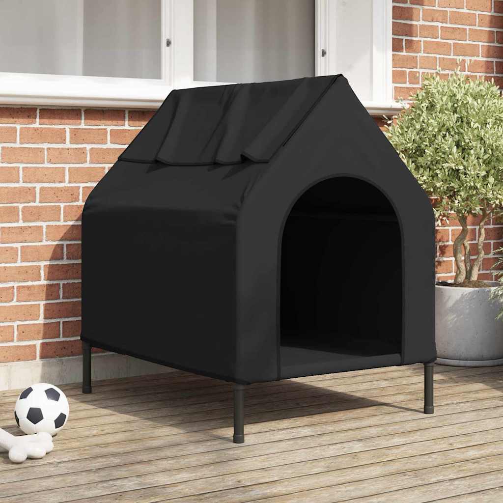 Hundehütte Schwarz 90 x 65 x 85 cm Oxford-Gewebe und Stahl