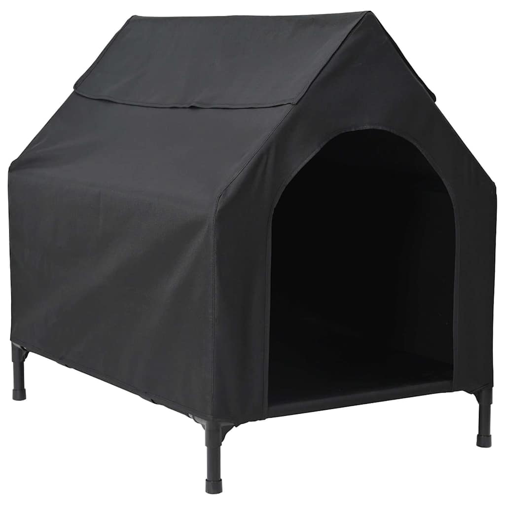 Hundehütte Schwarz 110 x 75 x 107,5 cm Oxford-Gewebe und Stahl