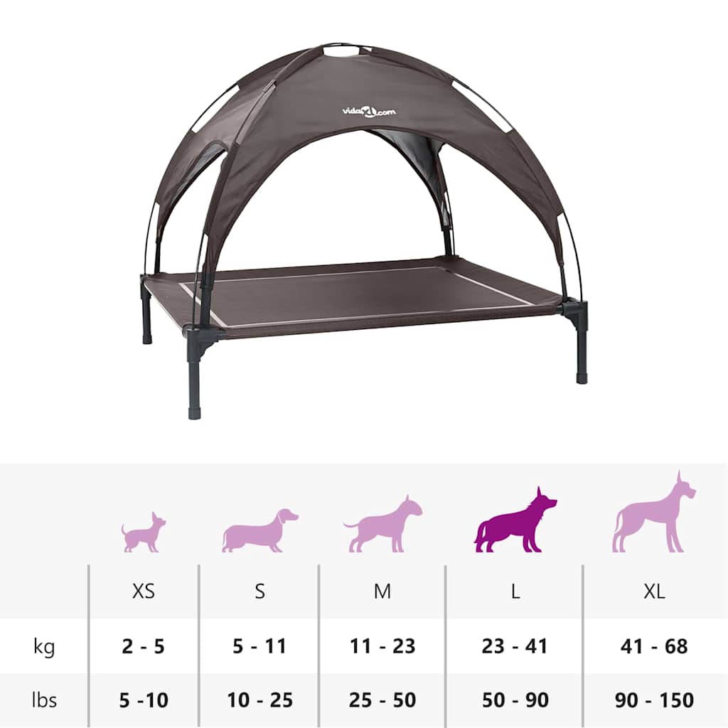 Hundebett Braun l Stahl