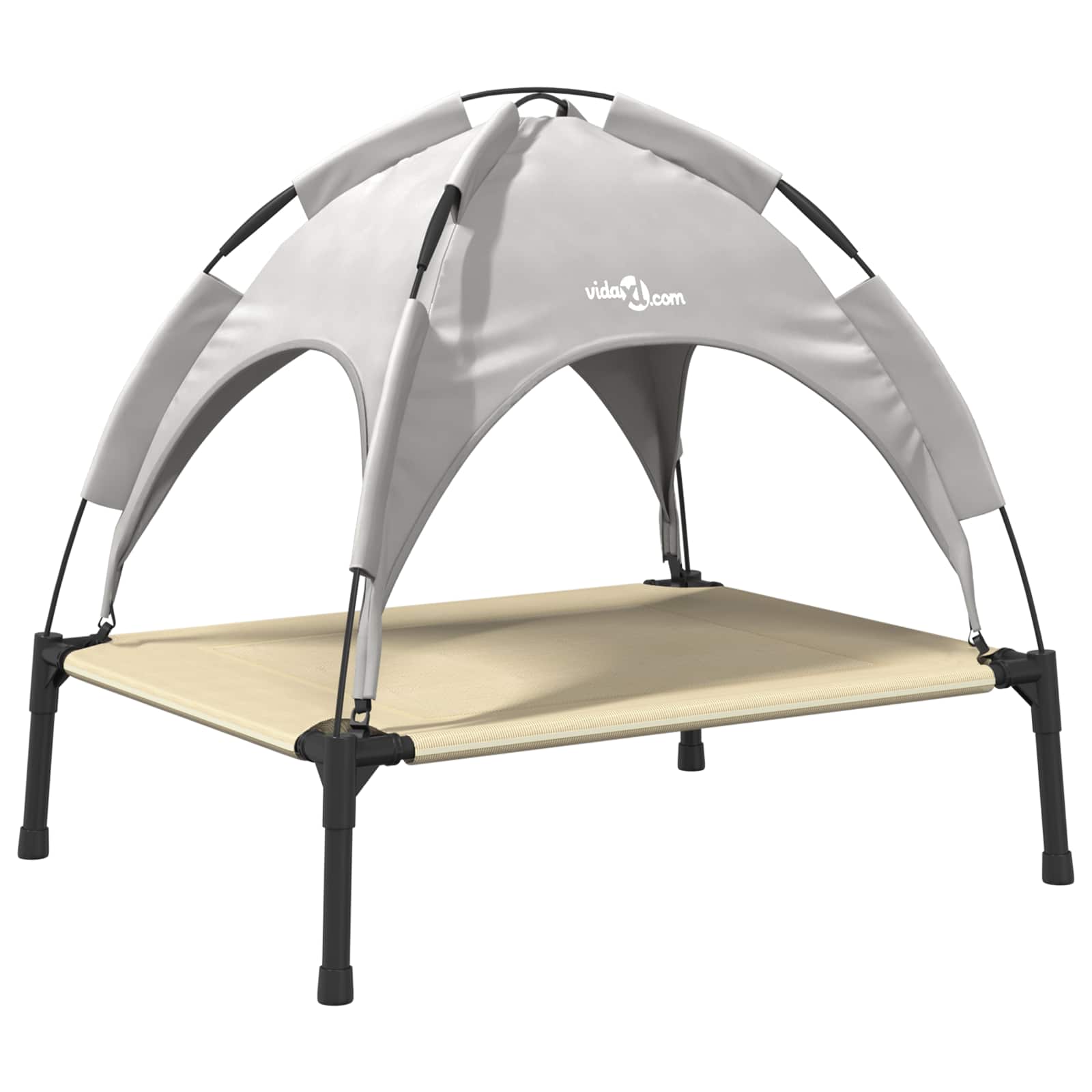 Hundebett 63 x 49,5 x 60 cm Stahl Silber Grau