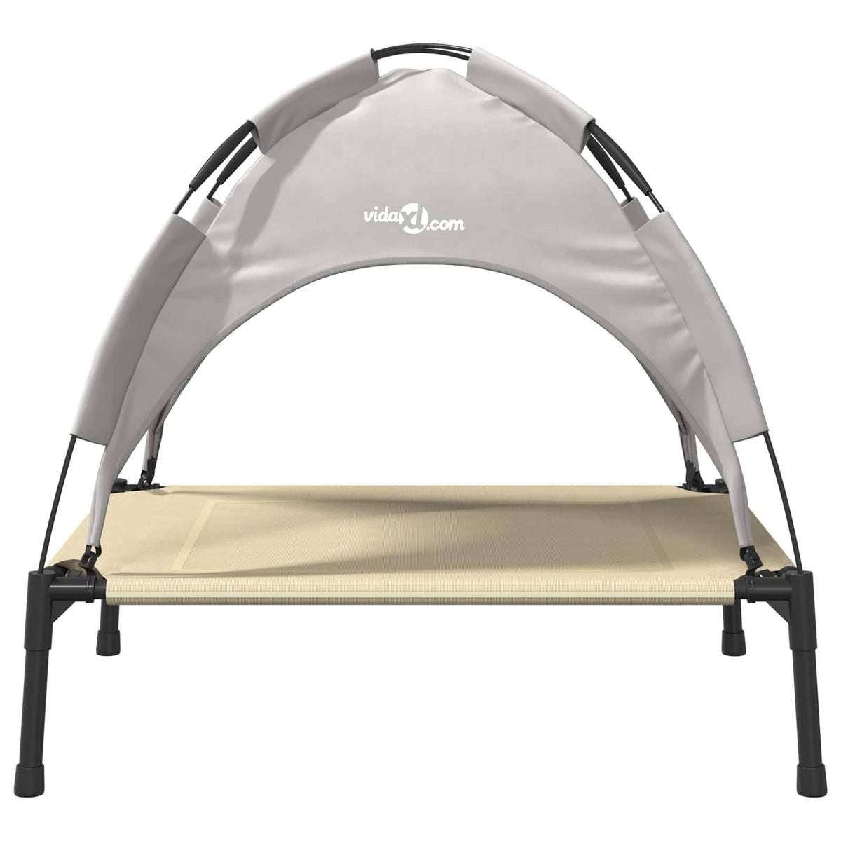Hundebett 63 x 49,5 x 60 cm Stahl Silber Grau