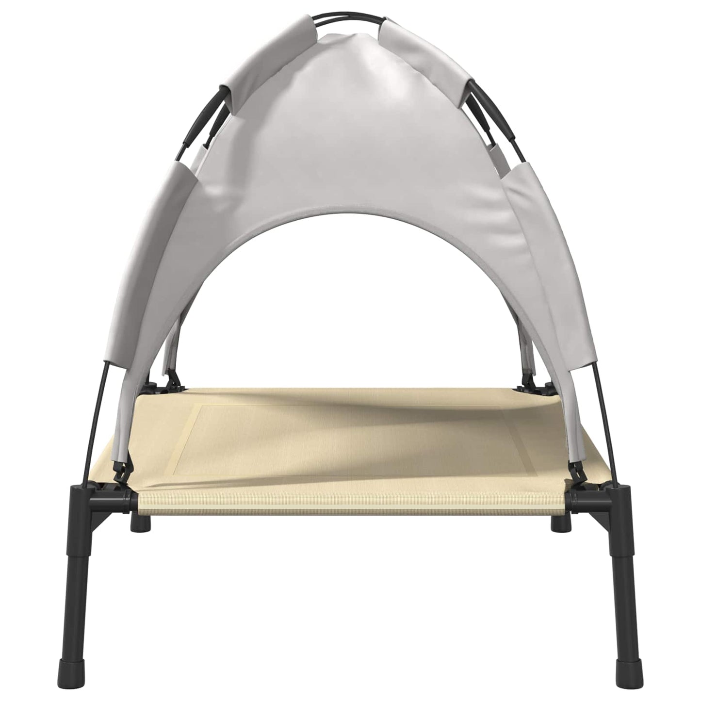Hundebett 63 x 49,5 x 60 cm Stahl Silber Grau